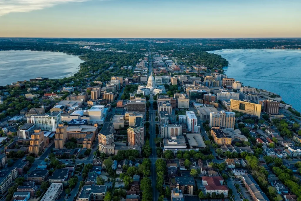 Dane County aerial view