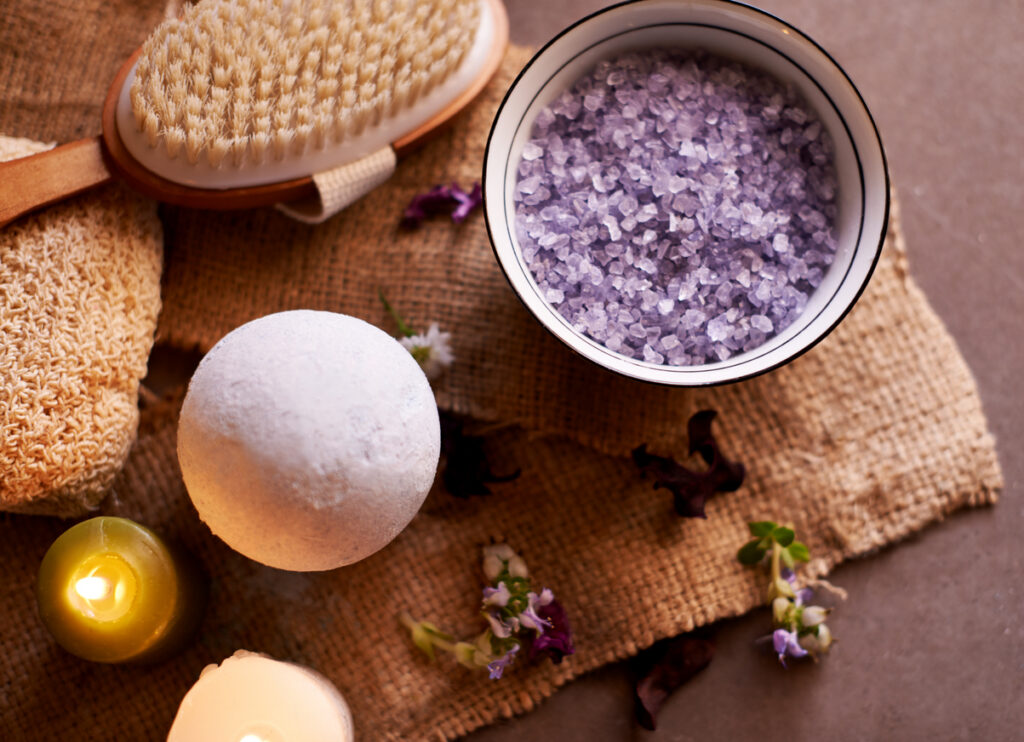 Shot of various pampering essentials on a table.